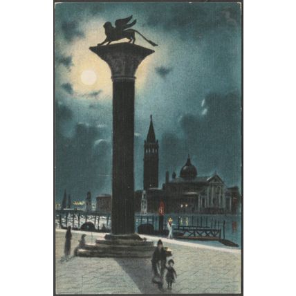 Colonna di Todara e Isola San Giorgio, Venezia, c.1920 - Cartolina
