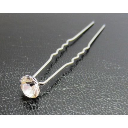 Wildest Dreams Plain Classic Crystal Hair Pin Ladies Womens Bridal Prom Box of 6