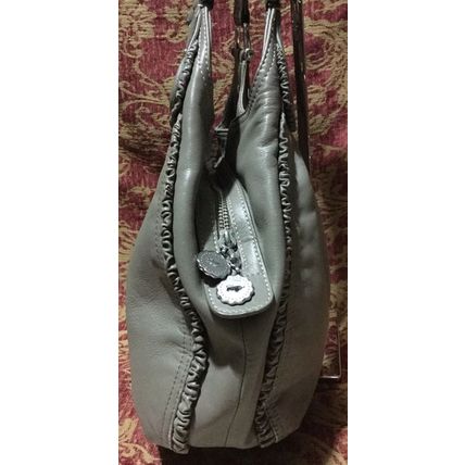 A Very Beautiful Gray Leather Braun Buffel Handbag