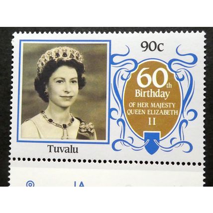 TUVALU 1986 Queen Elizabeth 90c SG382 Unmounted Mint