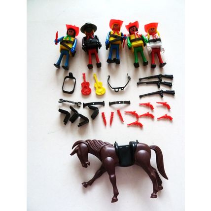 PLAYCRAFT BUSY BODIES WILD WEST COWBOYS WITH EXTRA FIGURE