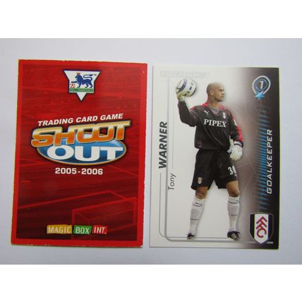 Tony Warner - Fulham - Shoot Out 2005 2006 Magic Box Football Card (EF1)