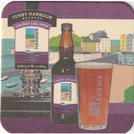 BEER MAT - TENBY HARBOUR BREWERY (WALES) - CALDEY LOLLIPOP - (Cat 003) - (2017)