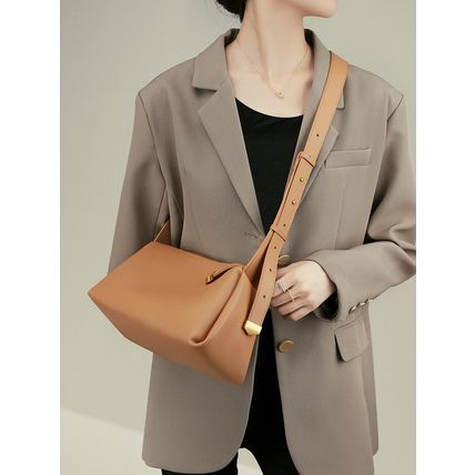 Genuine Leather Women Small Shoulder Purse Handbag Brown