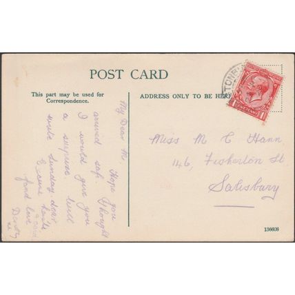 The Preaching Cross, Shillingstone, Dorset, 1920 - H & S Postcard
