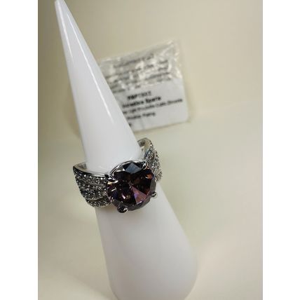 NIB Bomb Party Sz6 BP Ring RBP7802 Incredible Sparkle Lt Rhodolite CZ Rhodium Pl