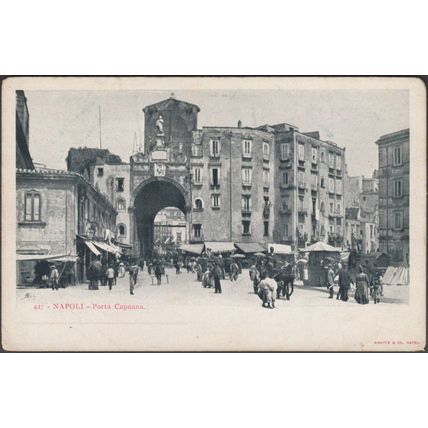 Porta Capuana, Napoli, c.1900 - Richter & Co Cartolina