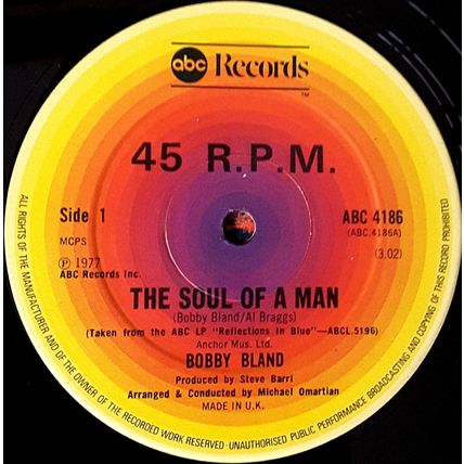 BOBBY BLAND - THE SOUL OF A MAN, UK, abc ABC 4186 12" '77