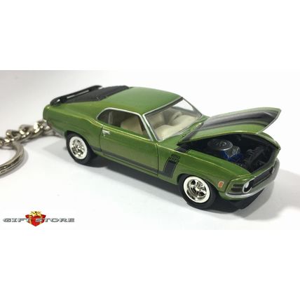 RARE KEYCHAIN 70 GREEN FORD MUSTANG BOSS 302 CUSTOM Ltd.❤️GREAT GIFT❤️