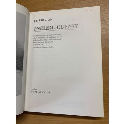 1998 FOLIO SOCIETY J B PRIESTLEY "ENGLISH JOURNEY" 1.2kg HARDBACK BOOK (P7)