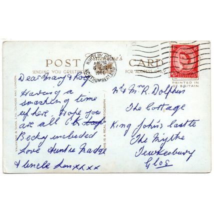 R.P. POSTCARD PROMENADE GARDENS WHITLEY BAY NORTHUMBERLAND POSTED 1961 (4214)