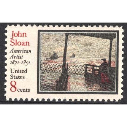 USA 1971: BIRTH CENTENARY JOHN SLOAN - AMERICAN ARTIST - 8c MH (G13)