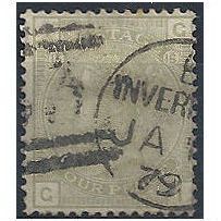 1877 SG153 4d Sage-Green Plate 12 Good Used "GI"
