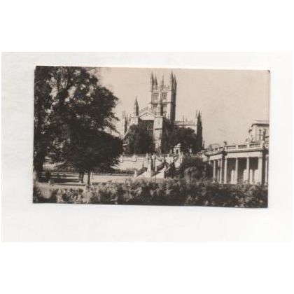 Bath Abbey from East, Bath, Somerset UK. Small vintage real photo snapshot