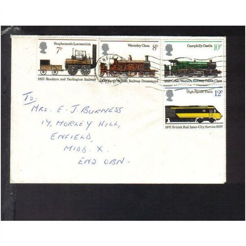 GB 1975 PUBLIC RAILWAYS COVER "ENFIELD"