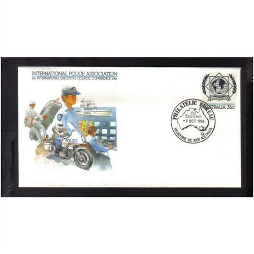 1986 AUSTRALIA FDC INTERNATIONAL POLICE ASSOCIATION "MELBOURNE"