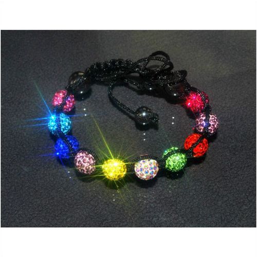 Colour Disco Ball Crystal Black Hematite Shambala Bracelet Bangle Jewellery 1794