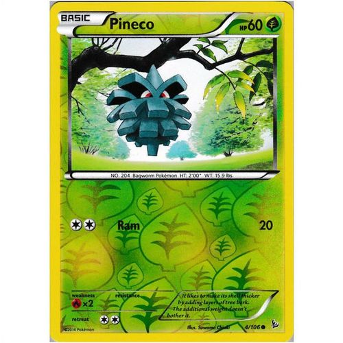 Pokemon XY Flashfire - #4/106 - Pineco Rev Holo