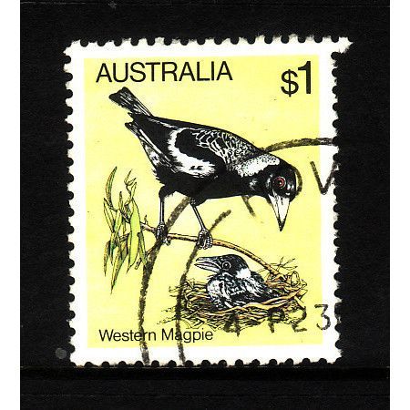 AUSTRALIA 1980 SG740 $1 BLACK BACKED MAGPIE FINE USED