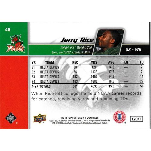 2011 Upper Deck - #46 - Jerry Rice