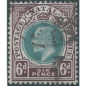 Natal 1902 SG135 6d Green & Brown-Purple Fine Used .. ..