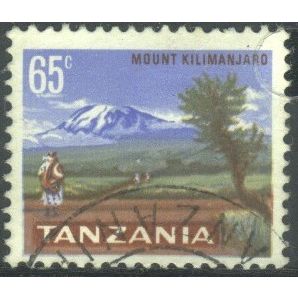 Tanzania 1965 - SG135 - 65c green/brown/blue - Mt. Kilimanjaro - used