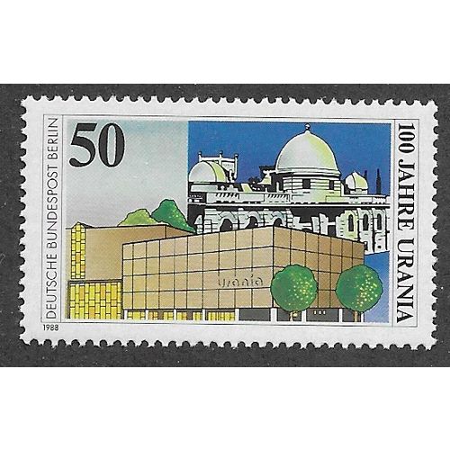 BERLIN - 1988 U/M 50pf '100TH ANN OF URANIA SCIENCE MUSEUM' (EBID63-260)