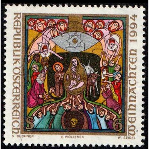 Austria 1994 Christmas 6S Used Stamp.