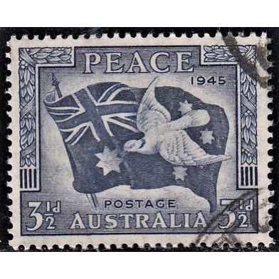 AUSTRALIA, 1946 3.5d Peace, SG 214 (Scott #201), used