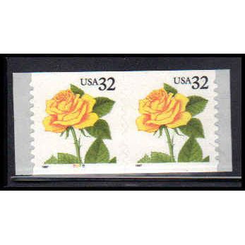 3054 32c Yellow Rose Very Fine MNH CNP Left 8888 PA1906