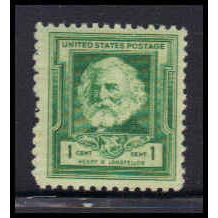 864 1c Henry Longfellow Fine MNH KA4052