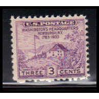 752 3c Washington's Hdqs Average Plus MNH O4840