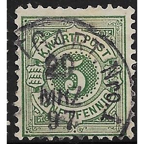 WURTEMBURG 1890 Michel 56 - fine used (o)