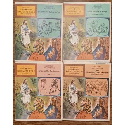 LOT of 7: Show N Tell Religious Records and Film Strips : Lot # 8 FREE Shipping