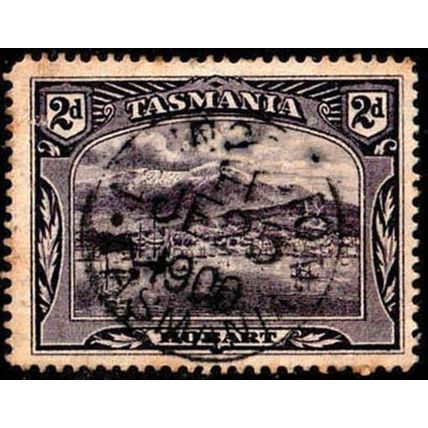 Australia Tasmania 1899 Landscape Hobart 2d Used Stamp Tas . wm8