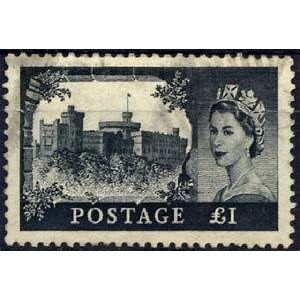 GB 1955 1 pound black used SG539