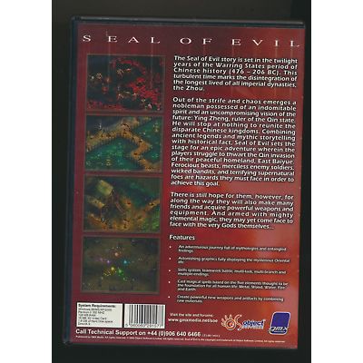 Seal of Evil, PC Game/CD, Zhou Dynasty Role Playing Experience In Legendary Era