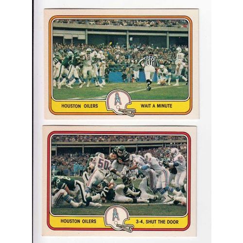 1981 Fleer Team Action Football Cards Houston Oilers Team Set