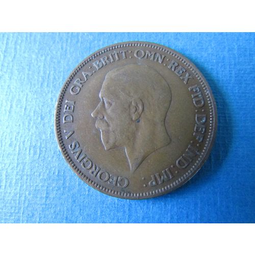 1928 GEORGE V ONE PENNY FREE POST. (j) AAJ