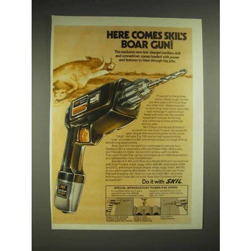 1979 Skil Boar Gun Model 2016 Drill / Screwdriver Ad