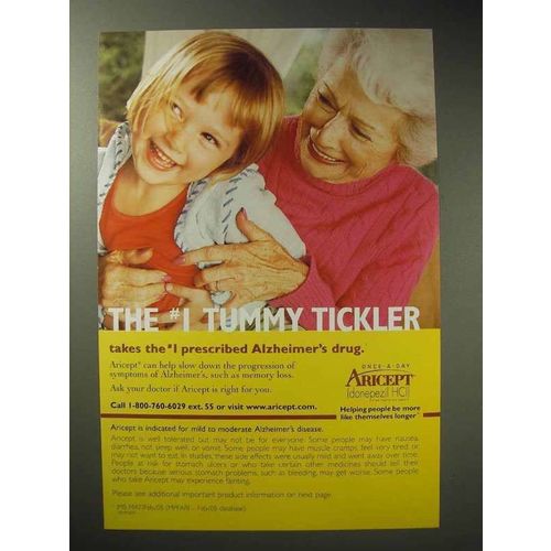 2005 Pfizer Aricept Ad - The #1 Tummy Tickler