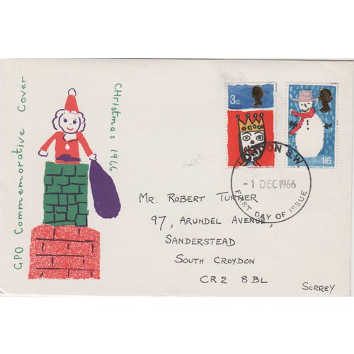 GB 1966 Christmas set GPO FDC London SW pm see others