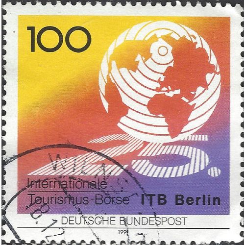 GERMANY, International Tourism Bureau, yellow to violet 1991, 100pf