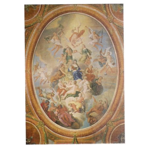 CEILING IN QUEEN'S BEDROOM, HAMPTON COURT PALACE, LONDON unused postcard =