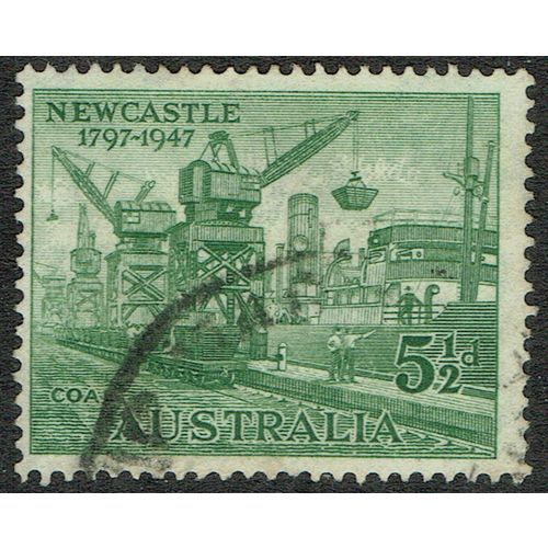 Australia 1947 150th Anniversary of Newcastle 5½d Green SG221 FU