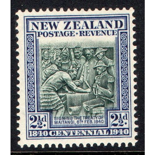 New Zealand Sg617 2 1/2d blue-green & blue FRESH mint never hinged (G248)