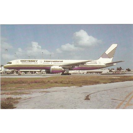 Odyssey International Boeing B757 2AB Civil Aircraft Postcard (A19822)