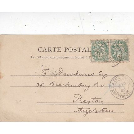 Eaux Chaudes France Undivided Back Postcard posted 1902 VGC