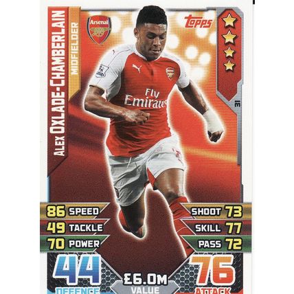 Match Attax 2015/2016 31 Alex Oxlade-Chamberlin Arsenal