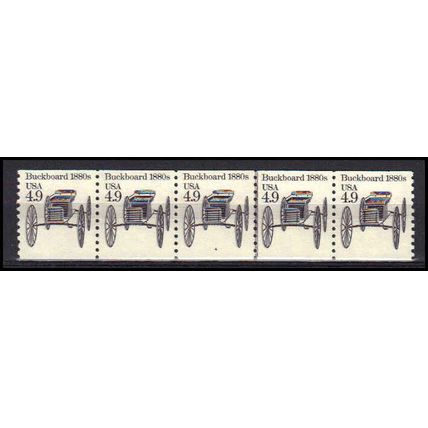 2124 4.9c Buckboard Very Fine MNH Dry Gum PNC 4/5 X0283